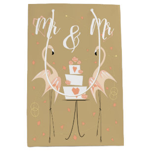 Flamingo Wedding Mr. & Mr. Mittlere Geschenktüte