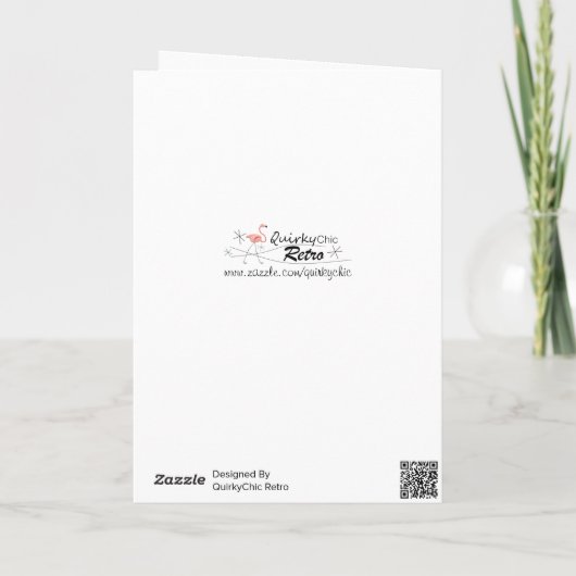 Flamingo Wedding Mr. & Mr Text Karte (Rückseite)