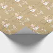 Flamingo Wedding Mrs. & Mrs. Packpapier (Ecke)