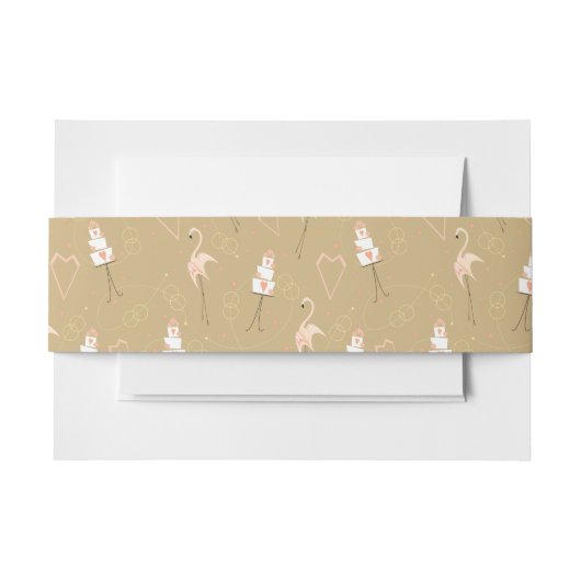Flamingo Wedding Multi Landschaft Einladungsbanderole (Vorderseite Beispiel)