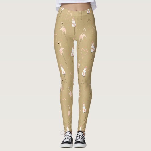 Flamingo Wedding Multi Leggings (Vorderseite)