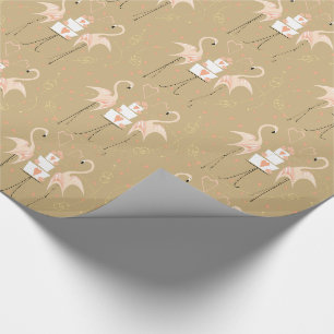 Flamingo Wedding Papier Geschenkpapier