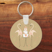 Flamingo Wedding Schlüsselanhänger Basic (Vorderseite)