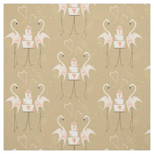 Flamingo Wedding Small Stoff (Muster)