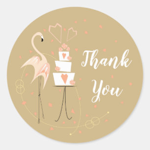 Flamingo Wedding Vielen Dank für Ihr Interesse an Runder Aufkleber