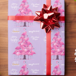 Flamingo Weihnachten Geschenkpapier