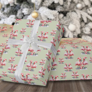 Flamingo Weihnachten Geschenkpapier