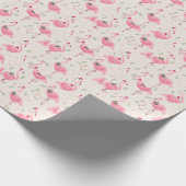 Flamingo Weihnachten  Geschenkpapier (Ecke)