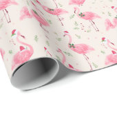 Flamingo Weihnachten  Geschenkpapier (Rolleneckpunkt)