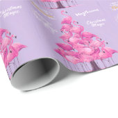 Flamingo Weihnachten  Geschenkpapier (Rolleneckpunkt)