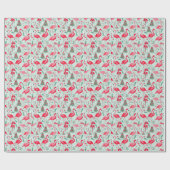 Flamingo Weihnachten  Geschenkpapier (Flach)