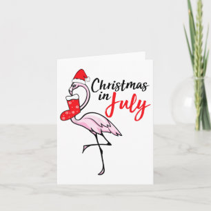 Flamingo Weihnachten Im Juli Funny Party Weihnacht Karte