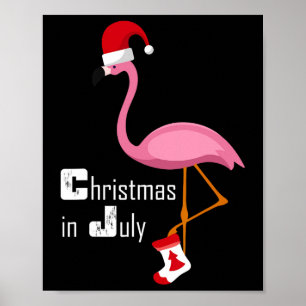 Flamingo Weihnachten im Juli Lustige Party X-mas P Poster