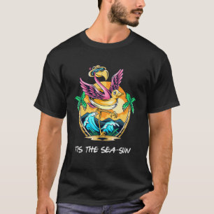 Flamingo Weihnachten im Juli Sommer Tropical Beach T-Shirt