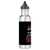 Flamingo Weihnachten tanzt auf dem Schnee Merrick Edelstahlflasche (Links)