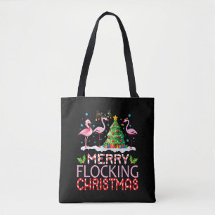Flamingo Weihnachten tanzt auf dem Schnee Merrick Tasche