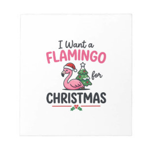 Flamingo Weihnachten Zitat Vektor Notizblock
