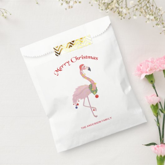 Flamingo, Weihnachtsbälle und Kranz Geschenktütchen (Versiegelt)