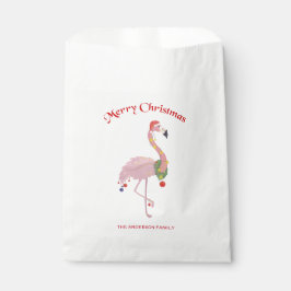 Flamingo, Weihnachtsbälle und Kranz Geschenktütchen