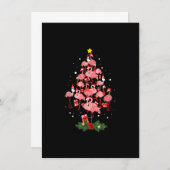 Flamingo Weihnachtsbaum Dekoration Funny Xmas Einladung (Vorne/Hinten)