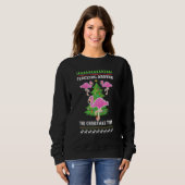 Flamingo-Weihnachtsbaum Sweatshirt (Vorne ganz)
