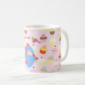 Flamingo Weihnachtscocktails und Cupcakes! Custom Kaffeetasse (VorderseiteRechts)