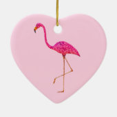 Flamingo Weihnachtsdekoration Keramikornament (Hinten)