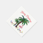 Flamingo Weihnachtsfeier Serviette (Ecke)