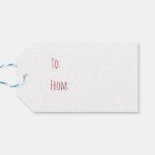 Flamingo Weihnachtsgeschenk-Tag | PERSONALISIERT Geschenkanhänger (Rückseite Horizontal)