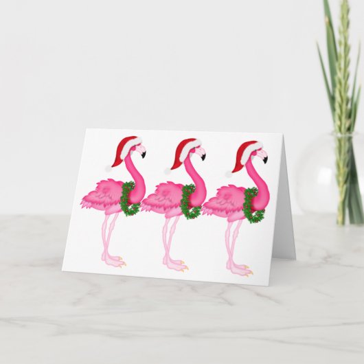 Flamingo-Weihnachtskarte - SRF Feiertagskarte (Vorderseite)