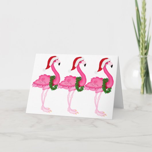 Flamingo-Weihnachtskarte - SRF Feiertagskarte (Vorderseite)