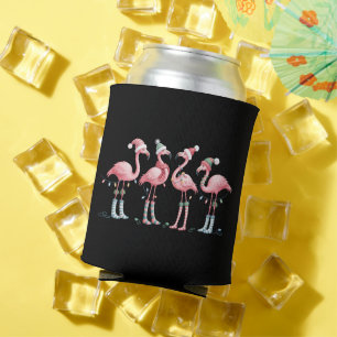 Flamingo-Weihnachtslichter-Feiertage Xmas Dosenkühler