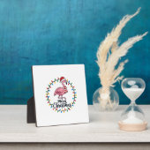 Flamingo Weihnachtslichter Urlaub Fotoplatte (InSitu)