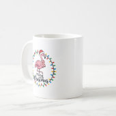 Flamingo Weihnachtslichter Urlaub Kaffeetasse (Vorderseite Links)