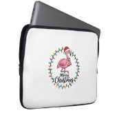 Flamingo Weihnachtslichter Urlaub Laptopschutzhülle (Vorne Rechts)