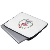 Flamingo Weihnachtslichter Urlaub Laptopschutzhülle (Vorne Knopf)