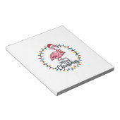 Flamingo Weihnachtslichter Urlaub Notizblock (angewinkelt)
