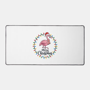 Flamingo Weihnachtslichter Urlaub Schreibtischunterlage