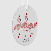 Flamingo Weihnachtsschmuck Ornament (Vorderseite)