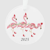 Flamingo Weihnachtsschmuck Ornament (Vorderseite)