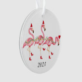 Flamingo Weihnachtsschmuck Ornament (Vorderseite)
