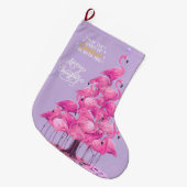 Flamingo-Weihnachtsstrümpfe Großer Weihnachtsstrumpf (Vorderansicht (hängend))