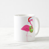 Flamingo-WeihnachtsTasse Kaffeetasse (VorderseiteRechts)