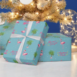 Flamingo Weihnachtswrapping Papier Custom Design Geschenkpapier
