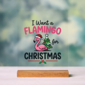 Flamingo Weihnachtszitat Vektor Acrylschild (Neutral)
