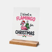 Flamingo Weihnachtszitat Vektor Acrylschild (Winkel)