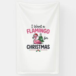 Flamingo-Weihnachtszitat-Vektor Banner
