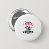 Flamingo Weihnachtszitat Vektor Button (Vorne & Hinten)