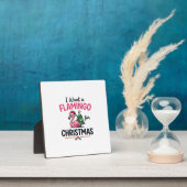 Flamingo Weihnachtszitat Vektor Fotoplatte (InSitu)