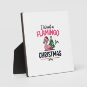 Flamingo Weihnachtszitat Vektor Fotoplatte (Vorderseite)